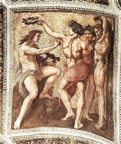 Apollo and Marsyas from the Stanza della Segnatura Raphael